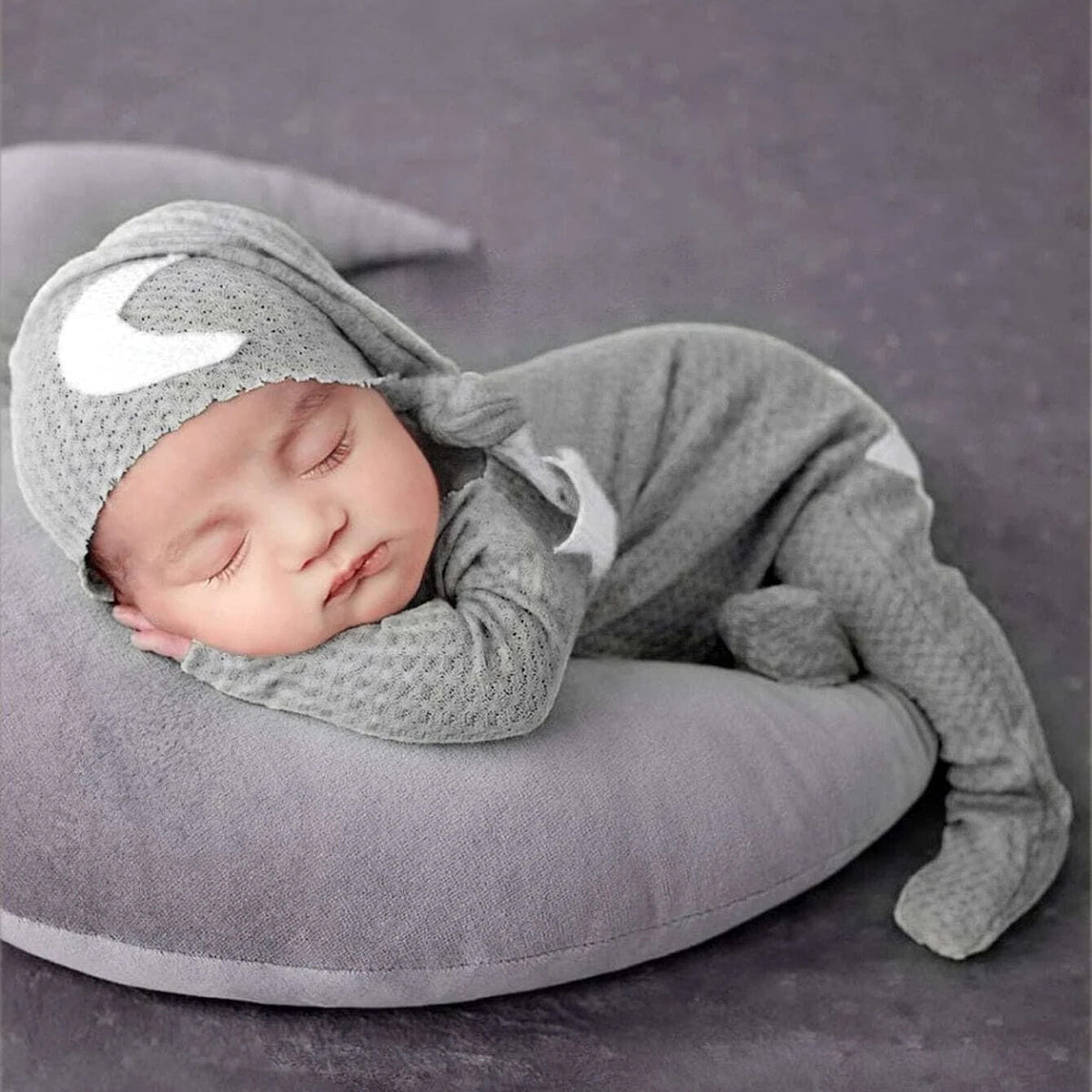 2PCS Lovely Moon Star Printed Baby Jumpsuit Main image