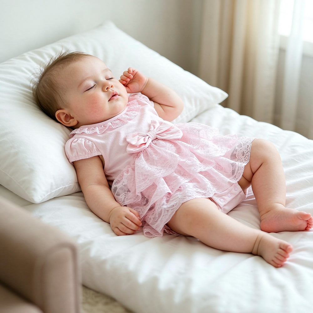 Bowknot Ruffled Layered Lace Bodysuit