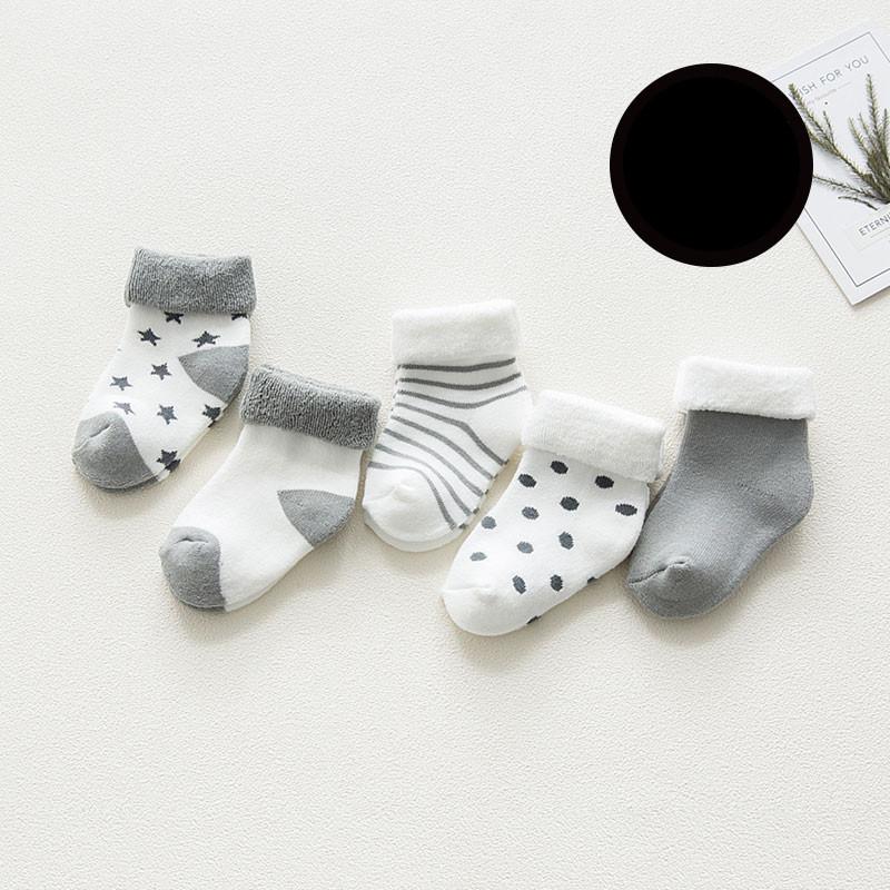 1 Pair Newborn Baby Boy Girl Lovely Thicken Comfort Flannel Socks Secondary image
