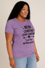 Mom Grandma Great Grandma Print Women Slogan Plus Size T-shirt