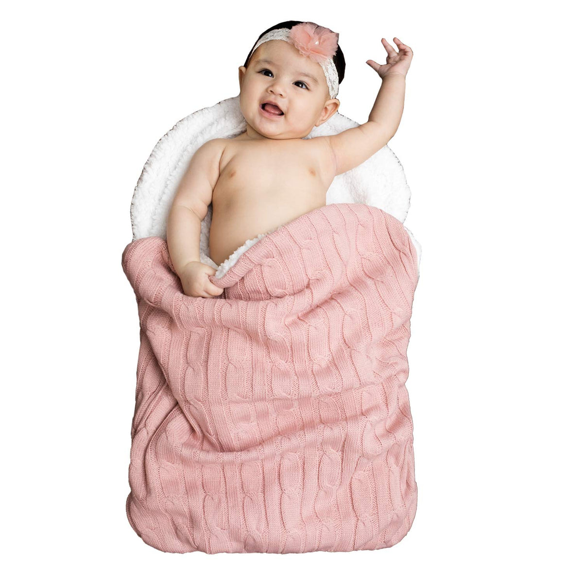Baby Girls Boys Wrap Swaddle Blankets Knit Sleeping Bag