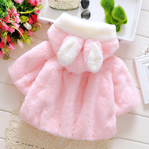 Newborn Baby Girls Autumn Winter Hooded Coat Cloak Jacket Thick Warm Clothes
