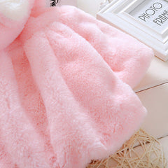 Newborn Baby Girls Autumn Winter Hooded Coat Cloak Jacket Thick Warm Clothes